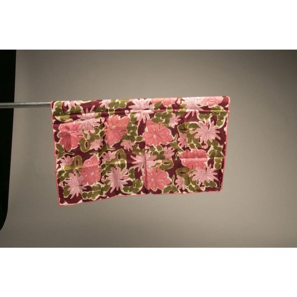 Vera Vintage Scarf Floral Pink Green Accessory - Picture 3 of 8